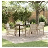 Image de Ensemble de salle à manger de jardin 5 pièces avec coussins en rotin poly beige