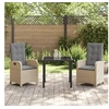 Image de Ensemble de salle à manger de jardin 3 pièces avec coussins rattan poly beige 3380288
