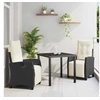 Image de Set de 2 chaises de jardin inclinables avec repose-pieds en poly rotin noir. C'est un ensemble sympa 3380414