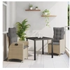 Image de Salon de jardin GENERIQUE rotin 3 pieces 80 x 80 cm