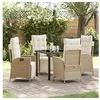 Image de Ensemble de jardin 5 pièces Beige Rattan Poly 3380555