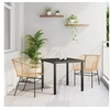 Image de Set de 3 chaises de salle à manger de jardin en poly rattan marron 3380897