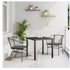 Image de Set de 2 Noir et gris foncé Rattan PE, Acier revêtu de poudre 3380904