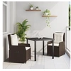 Image de Ensemble de Salle à Manger de Jardin 3 Pièces Marron Poly Rattan 3380946