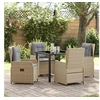 Image de Ensemble de salle à manger de jardin 5 pièces Beige Rotin Poly 3380961