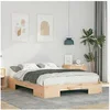 Image de Lit 2 places 120x200 matelas marron