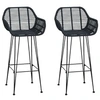 Image de Lot de 2 chaise de bar GENERIQUE en rotin non pliable interieur H. 105 cm