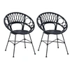 Image de Lot de 2 chaise GENERIQUE H. 81 cm non pliable en rotin interieur
