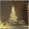 Image de Arbre de Noël LED avec piquets au sol Blanc chaud 180 cm Métal, Déco moderne pour le salon, cadre métal robuste, 42018737