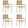 Image de Lot de 4 chaise de conference GENERIQUE exterieur empilable non pliable en bois massif H. 90 cm
