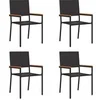 Image de Chaise de jardin Lot de 4 empilable en bois massif H. 90 cm
