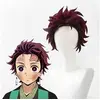 Image de Perruques Demon Slayer Kamado Cosplay Tanjirou Marron