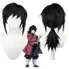 Image de Perruques Demon Slayer Tomioka Giyuu Cosplay Noir
