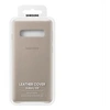 Image de Leather Cover EF-VG973 - Coque de protection pour téléphone portable - cuir - gris - pour Galaxy S10, S10 (Unlocked), S10 Enterprise Edition