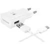 Image de CHARGEUR SECTEUR FAST CHARGE AVEC CABLE USB TYPE C BLANC