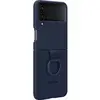 Image de Coque Silicone avec Anneau Bleu Marine Pour Galaxy Z Flip4