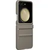 Image de Coque Simili cuir design Z Flip 5 Taupe
