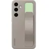 Image de Coque silicone avec lanière pour Galaxy S24+ Taupe