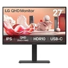 Image de 27BA75QB-B - Ecran LED - 27" - 2560 x 1440 QHD @ 100 Hz - IPS - 350 cd/m² - 1000:1 - HDR10 - 5 ms - HDMI, DisplayPort, USB-C - haut-parleurs - noir
