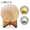 Image de Lampe Lune 3D, Veilleuse LED Lampe de table USB Rechargeable Veilleuse Lune pour Chambre Salon Café Cadeau Anniversaire Noël