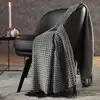 Image de Plaid en cachemire et en laine anthracite 130 x 170 cm
