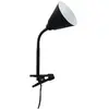 Image de Lampe à pince flexible métal h 37cm noir