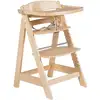 Image de Chaise haute bébé évolutive en bois naturel