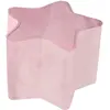 Image de Tabouret enfant en forme d'étoile en velours rose