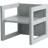 Image de Tabouret enfant réversible en bois laqué gris