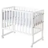 Image de Berceau cododo 90x45 avec matelas & tour de lit en bois blanc