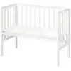 Image de Lit cododo 90x45 avec matelas et barrière en bois blanc
