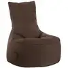 Image de Pouf d'extérieur marron avec dossier 95x65x90 cm