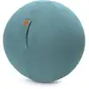 Image de Balle d'assise aspect feutrine turquoise avec poignée polyester d65