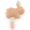 Image de Peluche lapin en bouclette avec carotte grinçante