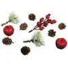 Image de Décorations naturelles automne et noël - 11 cônes, pommes et baies