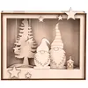Image de Cadre lutins du père noël en bois à décorer