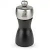 Image de Moulin à sel manuel en bois et inox noir H12cm