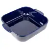 Image de Plat à four carré en céramique bleu profond 28x28cm