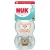Image de Nuk Sucettes Perfect Match Air 0-2m Renard/Ours 2 unités