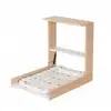 Image de Table à langer murale en bois blanc wicki matelas à langer souple à po