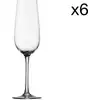 Image de Lot de 6 Flûtes à champagne en cristallin, transparent, 20 cl