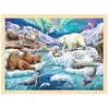 Image de Puzzle nuit polaire en bois bleu 43x30 cm