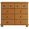 Image de Commode 8 tiroirs en bois massif, brun