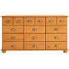 Image de Commode avec 12 tiroirs en bois massif, brun