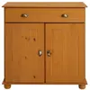 Image de Buffet 2 portes 1 tiroir en bois massif, coloris antique