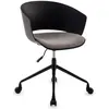 Image de Chaise de bureau avec coussin en tissu confort, noir/gris