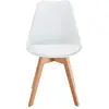 Image de Chaise de salle à manger (x4) style scandinave, blanc