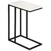 Image de Table d'appoint avec plateau, cadre en métal, blanc