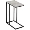 Image de Table d'appoint avec plateau simili marbre, blanc