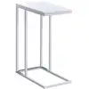 Image de Table d'appoint avec plateau, cadre en métal, blanc/blanc